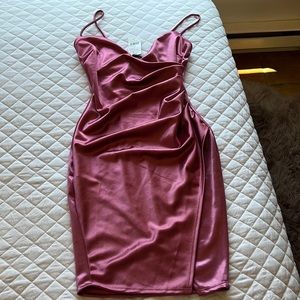 Windsor mauve satin party dress
